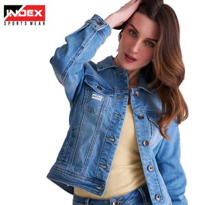 Nueva Chaqueta Vaquera para Mujer, Corte Ajustado, Estilo Casual, Look Urbano, Tela Premium, Suministro al por Mayor - Product Image 2