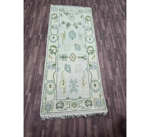 Tapis persan en laine noué à la main, antique, à poils longs, motif abstrait multicolore pour salons et salles à manger - Product Image 3