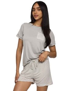 Novedades de Moda, Conjunto de Dos Piezas para Mujer, Logotipo Personalizado, Color Sólido, Jersey Acanalado, Uso Diario, MOQ Bajo, Conjunto de Verano - Product Image 2