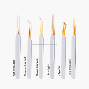 Pince à cils courbée pour extensions de cils volume russe, outil professionnel pour extensions de cils - Product Image 2