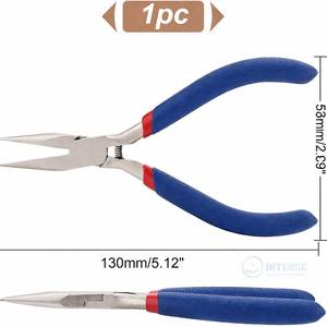 Alicates de Punta Plana de 6.5 Pulgadas de la Serie Clásica de INTENSE SURGICAL INSTRUMENTS, Alicates de Joyería de Mandíbula Estrecha de 3 mm, Herramienta de Acero Inoxidable para Doblar - Product Image 6