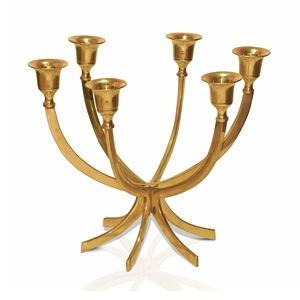 Nuevo Portavelas Dorado de Latón Hecho a Mano, Duradero, para Decoración del Hogar en Interiores/Exteriores, Cumpleaños, Navidad y Pascua - Product Image 1