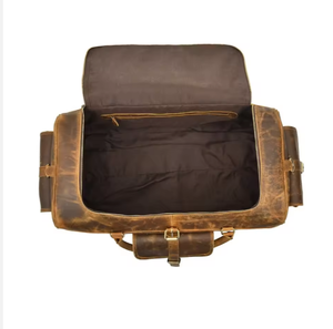 Sac de sport en cuir véritable, fait main, durable, spacieux, élégant, unisexe, qualité supérieure - Product Image 3