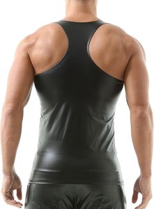 Débardeurs en similicuir pour hommes, débardeurs en coton surdimensionnés, séchage rapide, style décontracté, vente en gros - Product Image 2