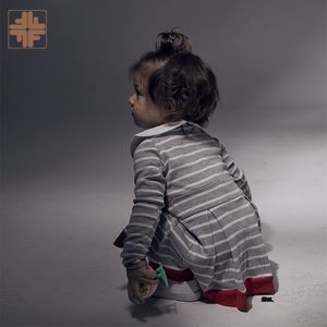 เดรสผ้าฝ้ายออร์แกนิก & โพลีเอสเตอร์รีไซเคิลสำหรับเด็กผู้หญิงฤดูใบไม้ผลิฤดูใบไม้ร่วง - Product Image 3