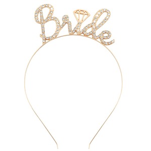 Diadema de diamantes de imitación para novia, accesorio para el cabello de boda, corona de metal, decoración para fiesta nupcial, forma redonda para adultos - Product Image 2