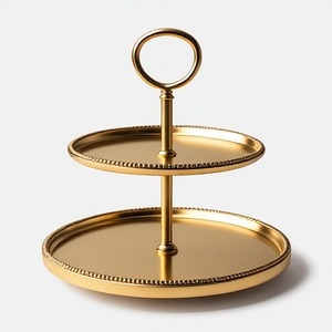 Elegante Soporte para Pastel de Latón con Acabado Dorado, Diseño Sofisticado para Celebraciones de Cumpleaños, Buffets de Boda y Decoración Premium para el Hogar - Product Image 2