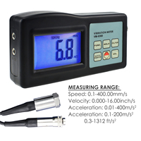 Analizador de Vibraciones Profesional 4 en 1 con Base Magnética, Acelerómetro Externo, Pantalla LCD, Medidor de Desplazamiento, Velocidad, Aceleración y RPM