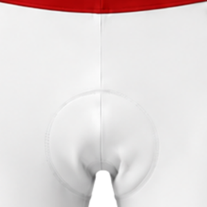 Shorts de cyclisme blancs et rouges vifs, rembourrés, respirants, à séchage rapide, extensibles, pour la course sur route, l'entraînement et les performances sportives - Product Image 6