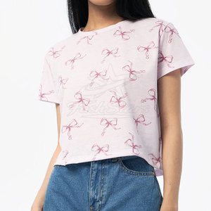 Blusas Casuales de Alta Calidad para Mujer, Transpirables, Tallas Grandes, Tops Cortos, Camisetas con Logotipo Frontal, Hechas en Pakistán - Product Image 3