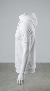 เสื้อฮู้ดแขนสั้นแบบสวมใส่สบายสำหรับออกกำลังกาย - Product Image 4