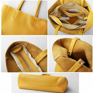 Sac à bandoulière en cuir véritable, compartiment principal spacieux, plusieurs poches intérieures, fermeture à glissière pour les essentiels quotidiens et les voyages - Product Image 6