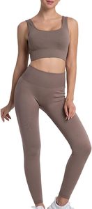 Leggings de yoga extensibles et doux pour femmes avec soutien-gorge de sport à coussinets amovibles, ensemble de sport - Product Image 5