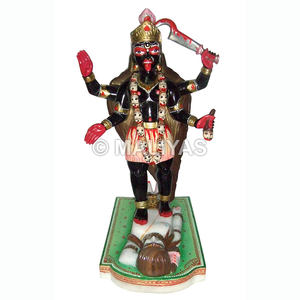 Murti de Mármol Dakshina Kali |   Estatua de Kali Maa de Mármol Premium para el Hogar y el Templo – Maliyas - Product Image 1