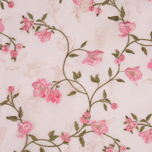 Tela de Lujo con Bordado Malty, Malla de Poliéster Transpirable con Patrón Floral para Vestidos de Novia y Fiesta - Product Image 4