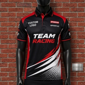 Chemises de course personnalisées avec logos d'équipe, manches courtes, boutonnées, pour équipe de pit crew, vêtements d'équipe de course personnalisés, vêtements de sport automobile - Product Image 6