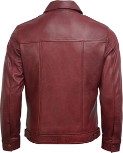 <b>Men</b> Genuine <b>Leather</b> Turn Down Collar Waterproof Windproof Eco-Friendly Streetwear Motorbike <b>Jackets</b> with Low MOQ - Product Image 2