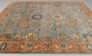 Tapis tissé à la main turc, motif floral, en laine/soie, éco-responsable, adapté aux animaux domestiques, antidérapant, résistant à la saleté, à poils plats - Product Image 5