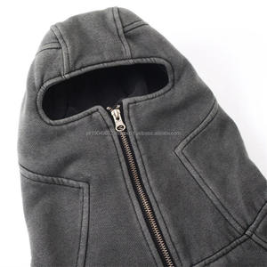 Vente en gros de sweat-shirts à capuche Balaclava, streetwear personnalisé, sweat-shirts à capuche en molleton de coton OEM pour hommes, femmes, unisexe, fournisseur de mode - Product Image 3