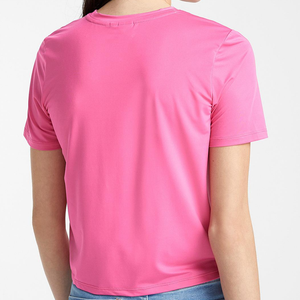 Camiseta de Verano para Mujer, Talla Grande, Cuello Redondo, Corte Holgado, Poliéster/Algodón, Secado Rápido, Personalizable - Product Image 4