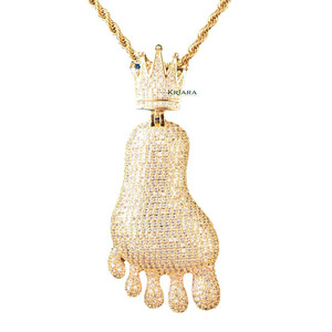 Charme Couronne de Pied en Argent 925 Plaqué Or 14K Or Rose Moissanite Style Hip Hop Luxe Unisexe pour Usage Quotidien - Product Image 3