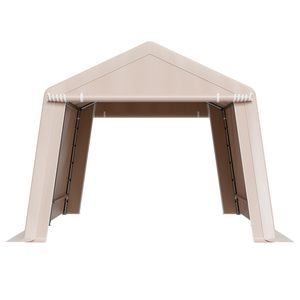 Tenda da Deposito Portatile Impermeabile 10x15 piedi con 2 Porte a Rullo e Prese d'Aria, Struttura in Plastica o Legno, Riparo Esterno - Product Image 1