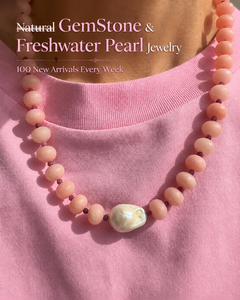 Collier de perles d'eau douce <span class=keywords><strong>et</strong></span> pierres précieuses personnalisé à faible MOQ, production rapide, pour marques de mode - Product Image 2