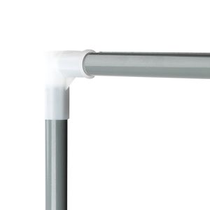 Scarpiera a 3 livelli salvaspazio di grande capacità in tessuto non tessuto grigio, montaggio semplice, organizer per scarpe in metallo laccato smontabile - Product Image 5