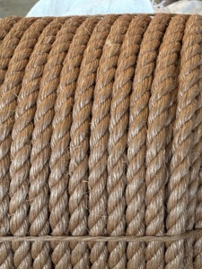 เชือกถัก 3 เส้น 100% เส้นใยปอกระเจาธรรมชาติ แข็งแรง ทนทานต่อรังสียูวี นุ่ม - Product Image 4
