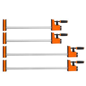 Lot de 4 pinces en F de 24 et 31 pouces pour le travail du bois, capacité de charge de 1100 lb, pince/écarteur à 2 modes avec patins en caoutchouc souple - Product Image 1