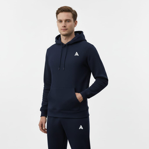 Sudadera con Capucha para Hombre, Corte Regular, Invierno, Casual, Sólida, Mezcla de Poliéster/Algodón, Forro Polar, Logotipo Frontal, Servicio OEM, Estilo Antiguo, Transpirable - Product Image 1