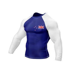 Solid Color Men <b>Long</b> <b>Sleeves</b> Rash Guard for Fitness Wear Quick Dry And Comfortable Men Rash Guard for Sale - Product Image 3