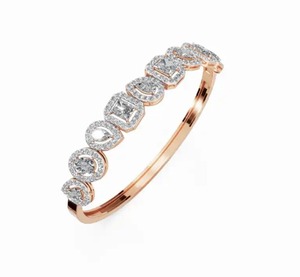 Bracelet <span class=keywords><strong>Beatrice</strong></span> Pear en diamants ovales et radiant, 5,350 carats, 156 pierres, or jaune, <span class=keywords><strong>rose</strong></span>, blanc 9k 14k 18k, luxe, formes multiples 156 - Product Image 2