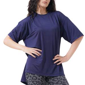 Wholesale Custom Women Plain T Shirt Heavyweight Cotton Short Sleeve <b>Slim</b> Fit <b>Black</b> Tee OEM - Product Image 2