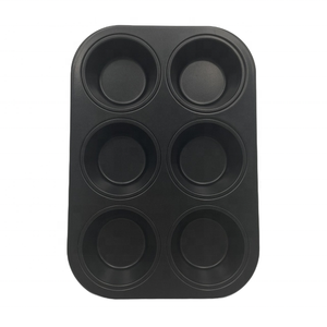 Moule à muffins en acier au carbone antiadhésif de haute qualité 6 tasses moule de cuisson durable - Product Image 2