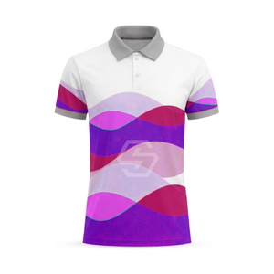 Packs de polos de golf personnalisés unisexes à sublimation, design imprimé, anti-plis, séchage rapide - Product Image 6