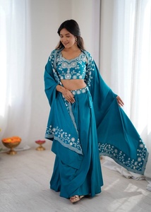 Trending Embroidered Dress Set With <b>Shrug</b> For Wedding And Festival For <b>Women</b> Traditional Indian Wear - Product Image 2