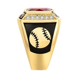 Anillo de Plata de Ley 925 Personalizado para Hombre, Anillo de Graduación Escolar o Universitaria con Piedra de Nacimiento, para Estudiantes - Product Image 3