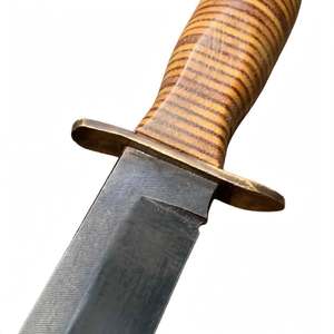 Lima de raspado forjada a mano personalizada de acero al carbono, herramienta utilitaria para manualidades con mango de cuero apilado - Product Image 5