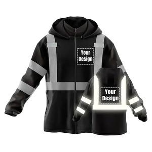 Hi Vis Winter Workwear Reflective Safety <b>Jacket</b> ANSI Class 2 LED Flash Waterproof Color <b>Long</b> Sleeve Fleece Customizable Logo - Product Image 5