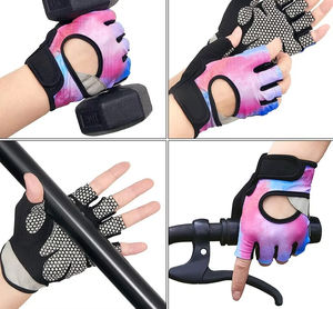 Guantes de Ciclismo de Medio Dedo con Logotipo Personalizado de Alta Calidad, Transpirables, Acolchados, de Cuero, para Ciclismo de Carretera, Antideslizantes y Ligeros - Product Image 5