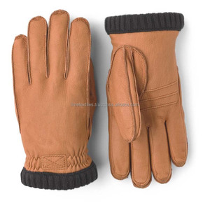 Guantes de Cuero Unisex para Otoño, Resistentes al Viento y al Agua, de Piel de Oveja Genuina, Color Negro y Marrón, para Conducir - Product Image 1