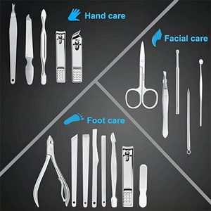 Premium 7 in 1 Stainless Steel Nail Care Set Professional <b>Manicure</b> <b>Kit</b> Portable Case Classic Style Adult Teen Custom Logo Single - Product Image 3