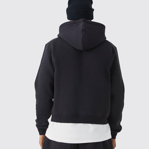 Ensemble de survêtement noir à capuche pour homme avec logo BM imprimé, style streetwear, pantalon de survêtement et sweat-shirt longs, coupe ample en coton - Product Image 4