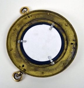 Antique Gear-Shaped Aluminum Porthole Window Frame Coke Finished Functional Hinged Ship Porthole Nautical Wall Sculpture - Product Image 5