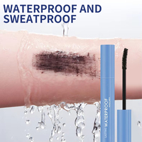 Mascara imperméable avec logo personnalisé, une seule brosse pour un maquillage rapide, effet 3D, recourbant, allongeant, dense, lisse, sans grumeaux