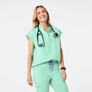 Ensemble de blouses d'infirmière pour femmes, uniforme médical à manches courtes, vêtements de travail hospitaliers, logo personnalisé, OEM, vente en gros pour les professionnels de la santé - Product Image 1