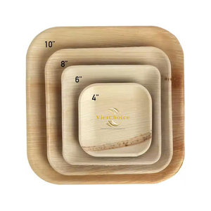 Ensemble d'assiettes plates rondes en bois, vaisselle écologique biodégradable, design minimaliste, couleur unie, vaisselle de camping - Product Image 4