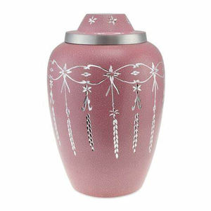 Blue Metal Enamel Cremation Urn Adult <b>Ashes</b> Memorial <b>Casket</b> Custom Pattern Funeral Keepsake - Product Image 4