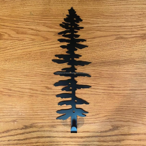 Porte-clés mural moderne en métal peint, design arbre, pour entrée, support de rangement domestique durable de haute qualité - Product Image 1